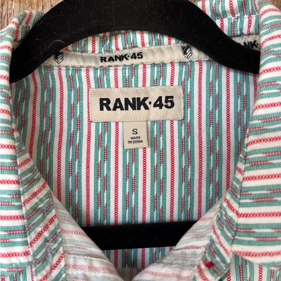 Rank 45 Striped Button Up Western Shirt Small - Picture 3 of 6